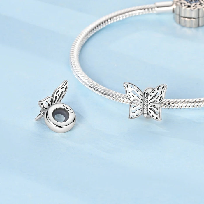 925 Sterling Silver Butterfly Charms Fits Bracelets Diy Jewelry For Women