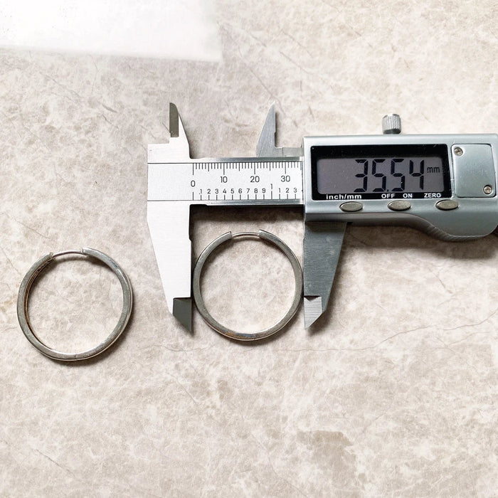 925 Sterling Silver Large Creole Hinged Hoop Earrings Europe Style Glam Jewelry For Women & Men