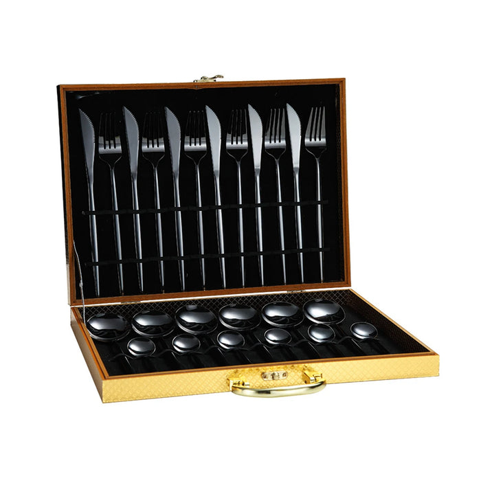 24 Piece High Grade Stainless Steel Tableware Set In Gift Box