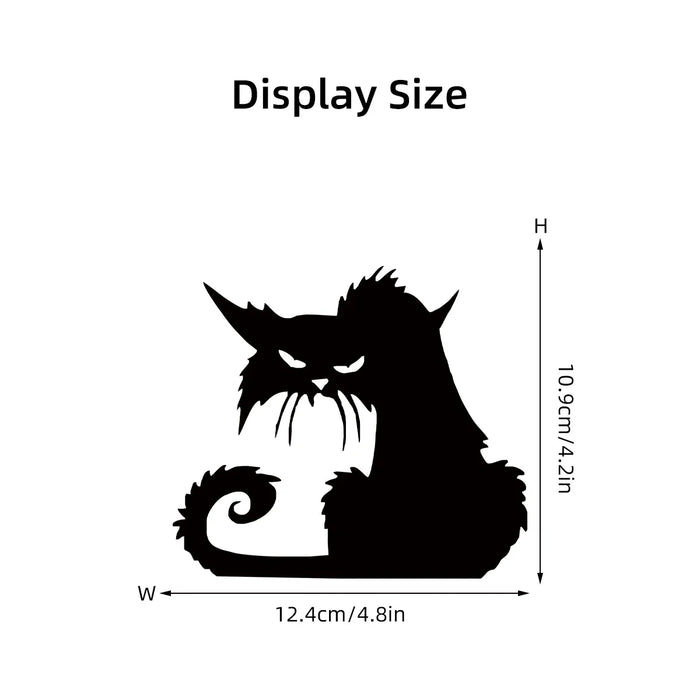 1 Self Adhesive Pvc Window Sticker For Home Decor Cold Black Cat Pattern