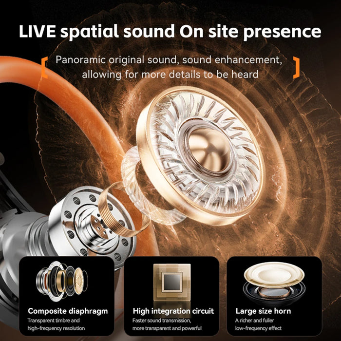 M113 Bluetooth Wireless Earphones Earbud Sports Noise Reduction Waterproof Earhooks Headset With Earhooks Built-In Mic Earphones