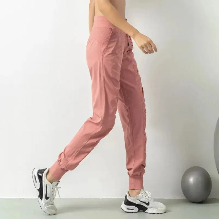 Quick Dry Drawstring Joggers for Women 2 Pockets