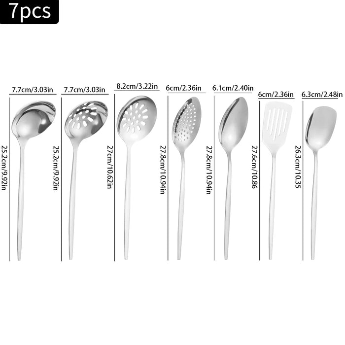 7 Piece Stainless Steel Kitchen Utensil Set
