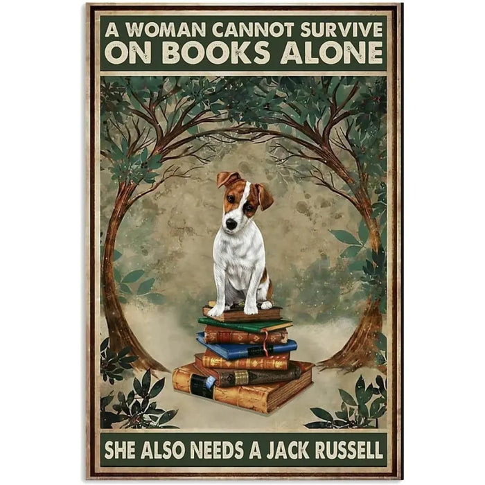 1D Funny Beany Love Jack Russell Tin Sign For Home Decor