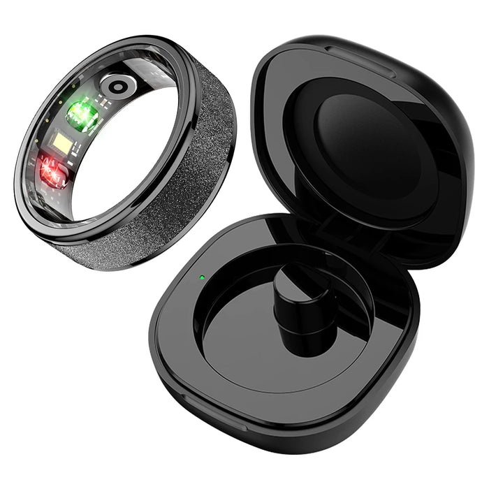 Unisex Smart Ring With Charging Case Health & Sleep Monitor 5Atm Waterproof