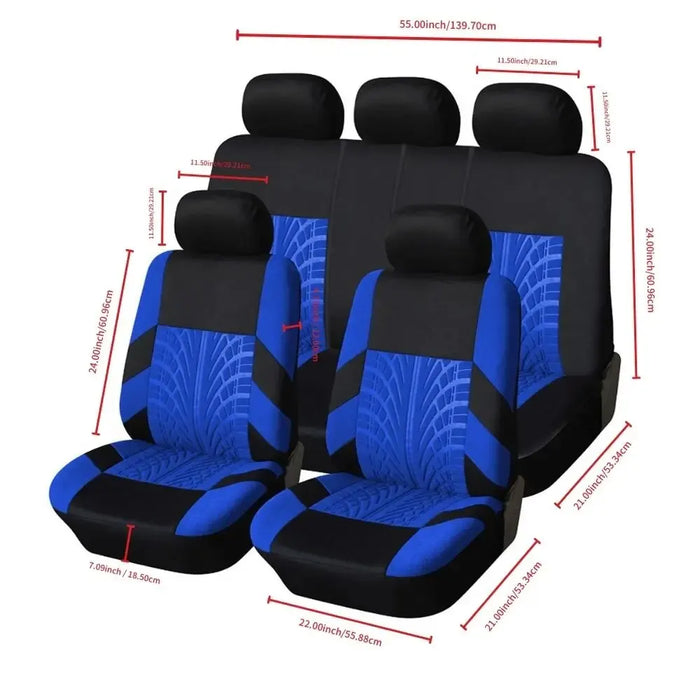 Universal Full Set Car Seat Covers Split Front and Rear