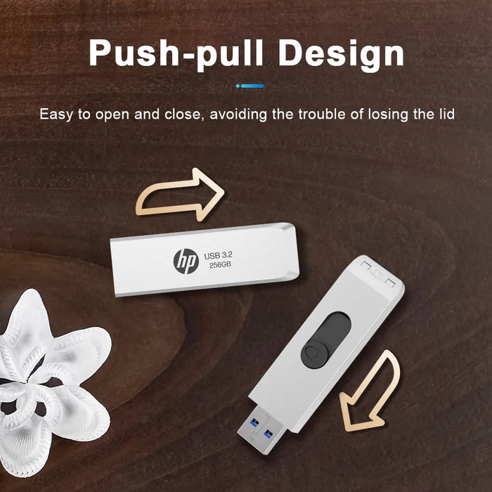 HP High Speed Usb3.2 Flash Drive 256gb 128gb 64gb 32gb Metal Pen Drive For Creative Car Music