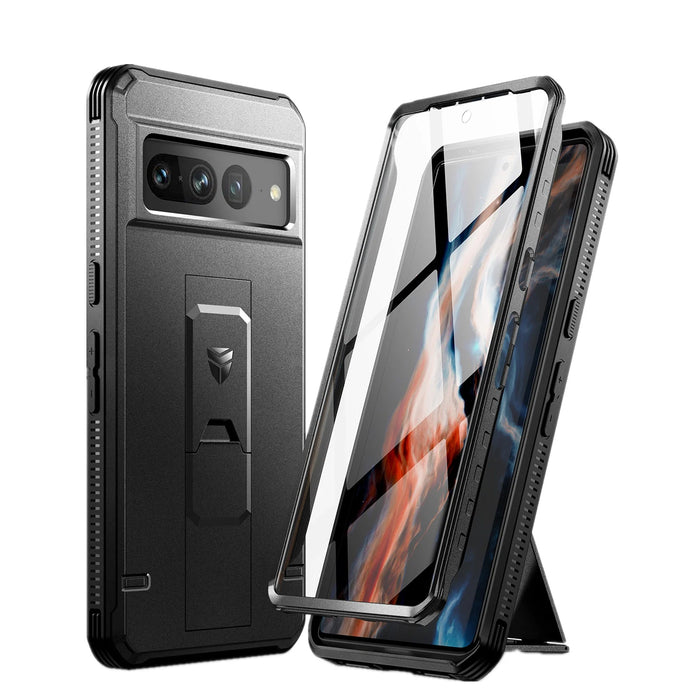 For Google Pixel 7 Pro Bumper Military Grade Armor Shockproof Shell Full Body Case Holder With Built In Screen Protector