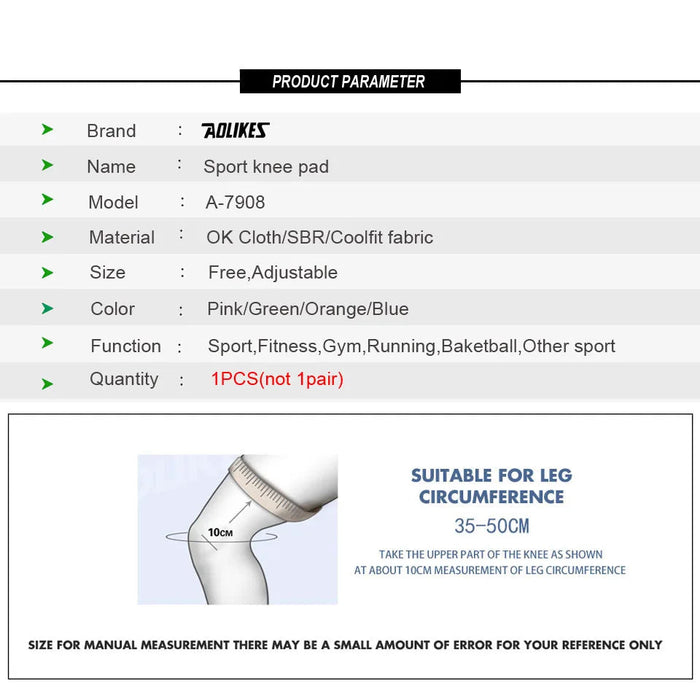 Quick Dry Knee Support With 4 Springs Sports Kneepad Brace
