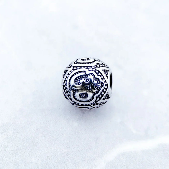 925 Sterling Silver Om Beads For Yoga And Meditation Buddhist Buddha Charms For Diy Jewelry Gift For Spiritual Enthusiasts