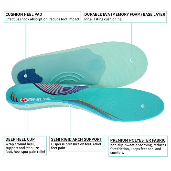 3 Pairs Orthopedic Insoles For Plantar Fasciitis Relief