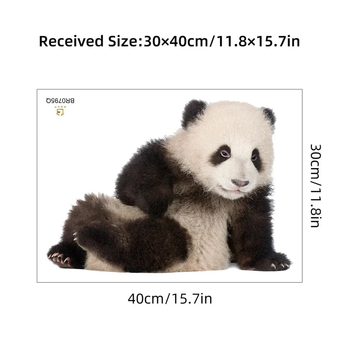 Realistic Watercolour Panda Wall Stickers For Kids Room Decor