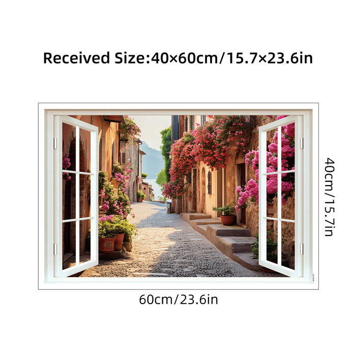 Kids Room Wall Stickers Pvc Removable Window View Imitation Window Bedroom Decor