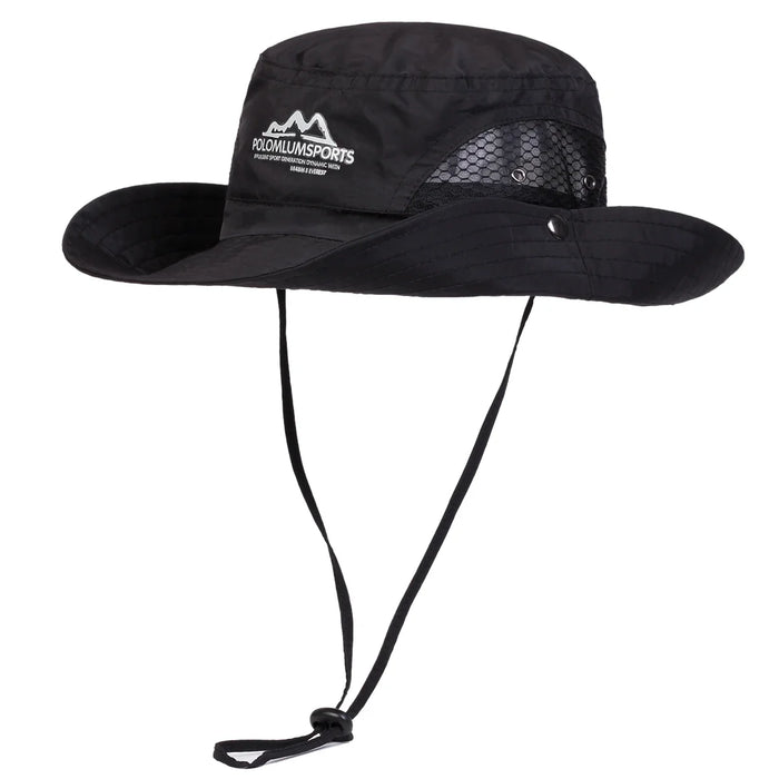 Quick Drying Mountain Print Bucket Hat For Men Breathable & Sun Protective
