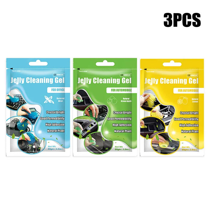 3 Piece Car Cleaning Gelatin Dust Remover Tool