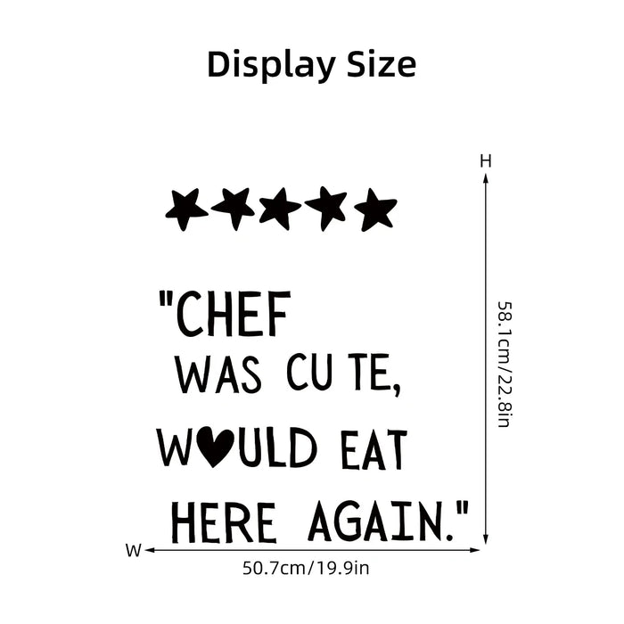 5 Star Pvc Wall Stickers For Kitchen & Living Room Decor