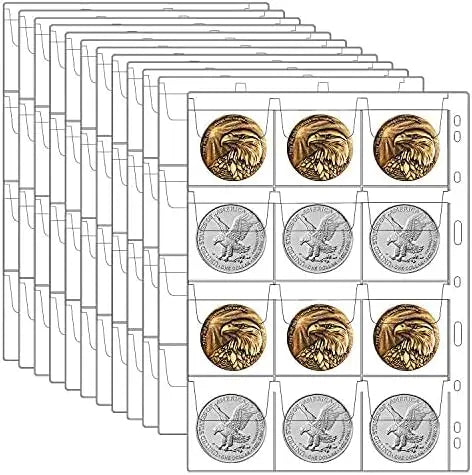 200 Pocket Coin Collection Book 30 Sleeve Paper Money Display Case