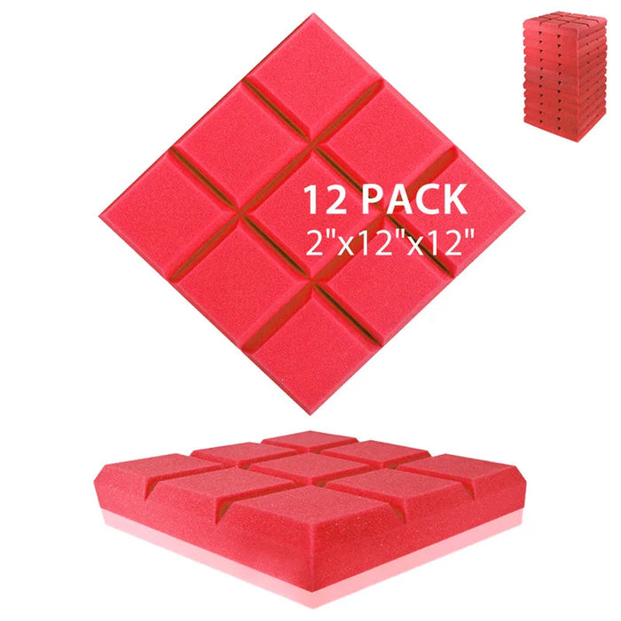 12 Pieces Acoustic Seal For Apartment Doors Soundproofing Foam Panels For Music Studios And Home Insulation