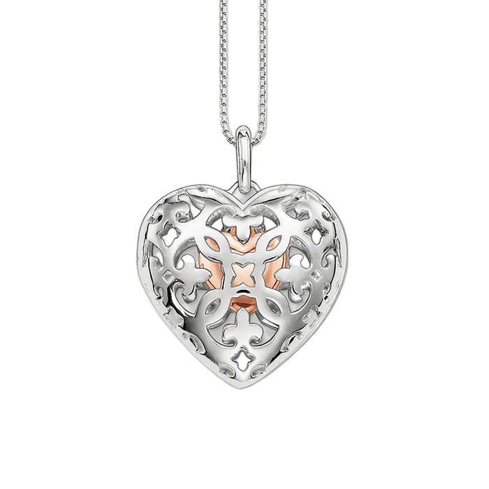 925 Sterling Silver Heart Medallion Necklace Fashion Jewelry For Women For Friend