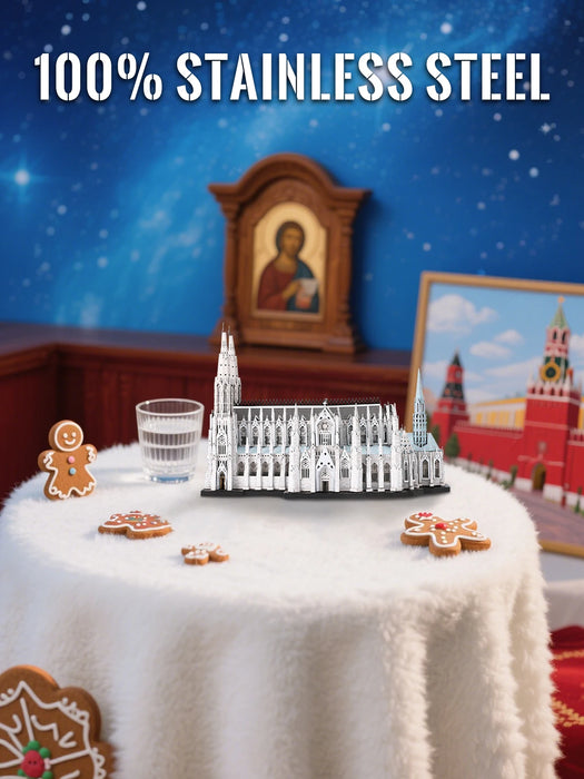 St. Patrick's Cathedral 3D Metal Puzzle Kit For Adults