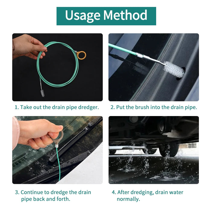 Flexible Drain Brush For Car Sunroof Cleaning