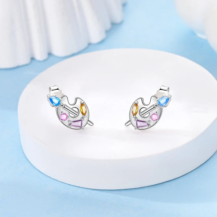 925 Sterling Silver Dream Catcher Earrings Painter Studs For Diy Jewelry