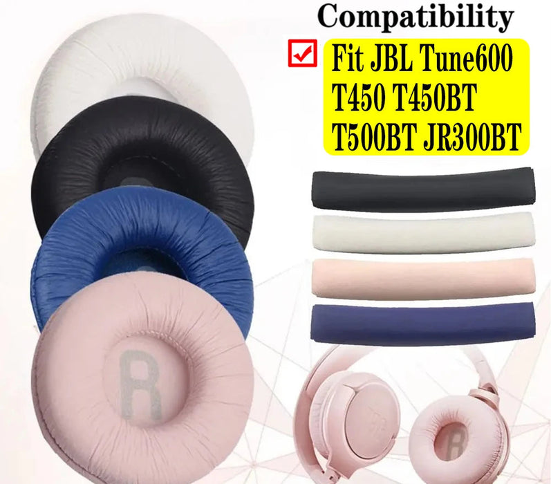 Pair of Soft Leather Ear Pads For Jbl 510Bt Tune 600 T450 T450Bt T500Bt Jr300Bt 70Mm