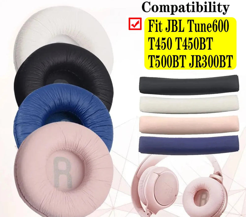 Pair of Replacement Earpads Headband For Jbl T450Bt T500Bt Tune600 660 510Bt Headphones