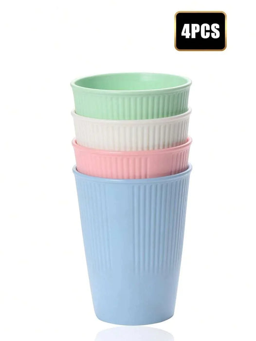 4 / 11 Piece Reusable Plastic Cups Multi Colour Perfect For Camping & Picnics Dishwasher Safe