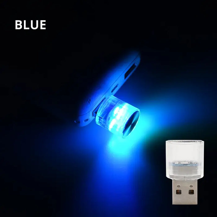 Usb Mini Car Ambient Light Interior Atmosphere Lamp For Auto Pc And More