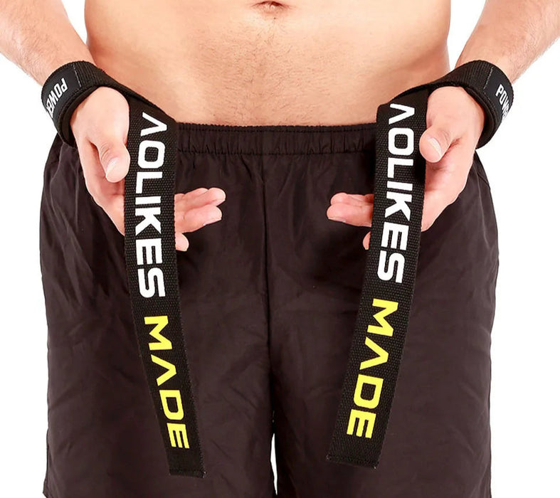 Pair of Antislip Weight Lifting Straps For Deadlifts Bodybuilding And Powerlifting