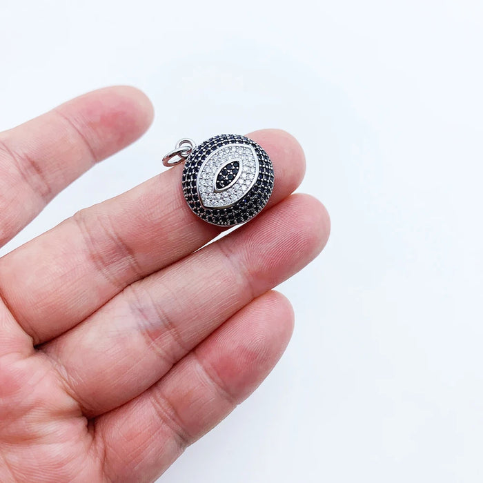 925 Sterling Silver Turkish Eye Pendant Fashion Jewelry For Women & Men