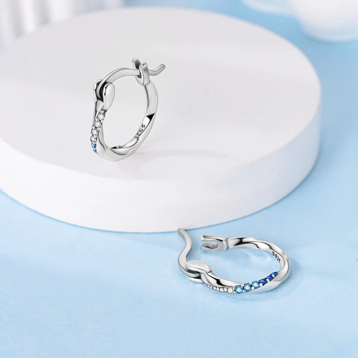 925 Sterling Silver Love Hoop Earrings For Women Simple & Stylish