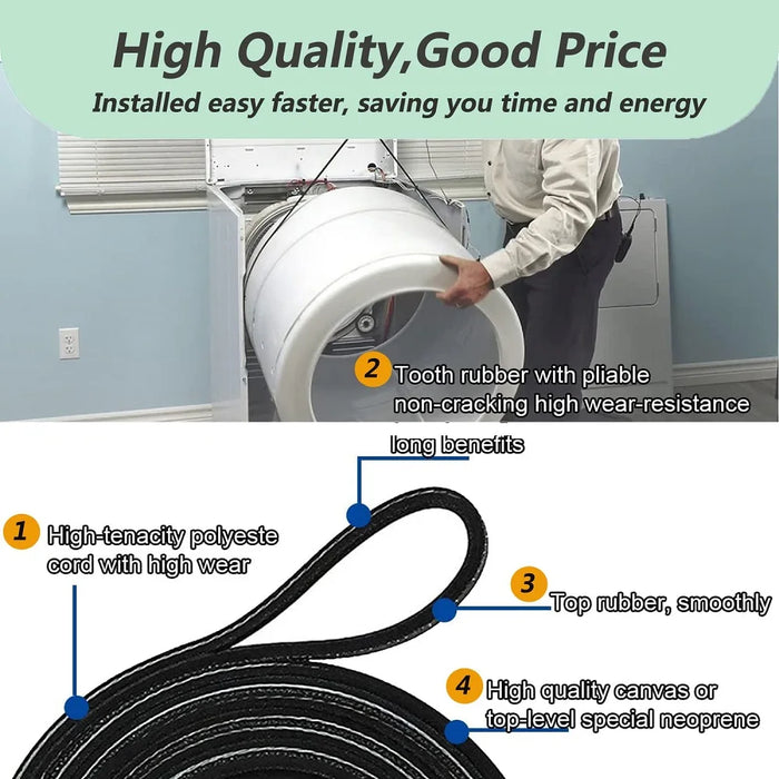341241 Dryer Belt & 8066184 Motor Pulley Compatible For Whirlpool Kenmore Dryers Ps11744884 W10290525 Wp8066184Vp Ap6011686