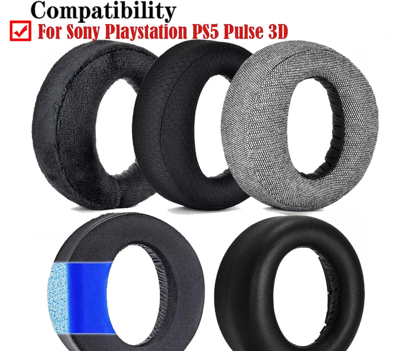 Pair of Premium Replacement Earpads For Ps5 Pulse 3D Headset Ear Cushions For Headphones Repair Fits