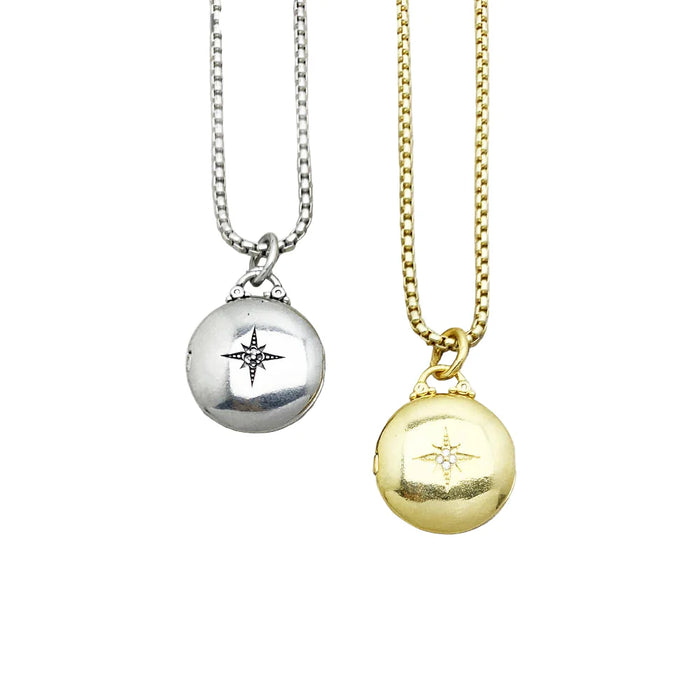 925 Sterling Silver Romantic Gift Star Locket Necklace Fine Jewelry For Women