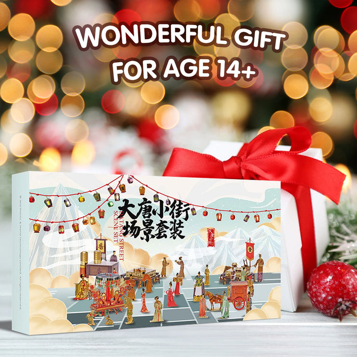 Adult 3D Metal Puzzle Set For Datang Street Scene Diy Brain Teaser