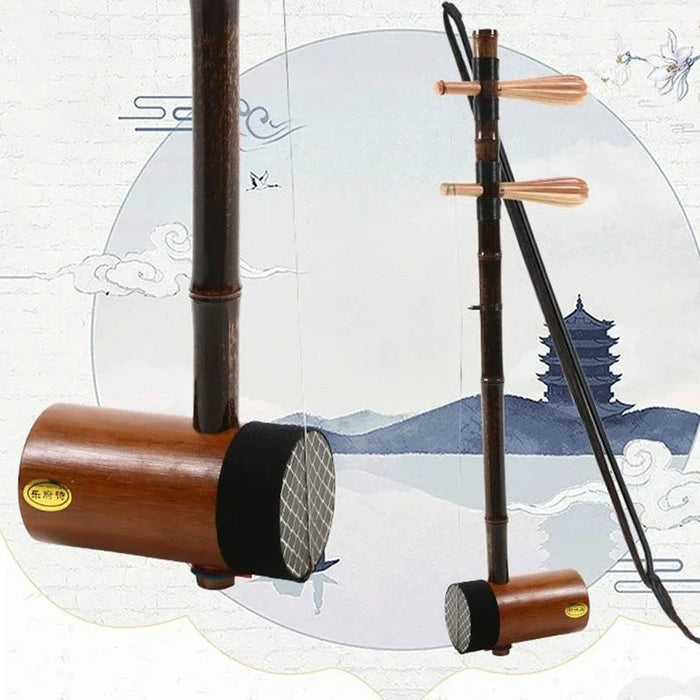 Traditional 2 String Bamboo Jinghu For Peking Opera