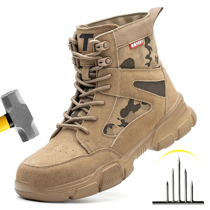 Mens Indestructible Work Safety Shoes With Steel Toe Puncture Proof Tactical Boots