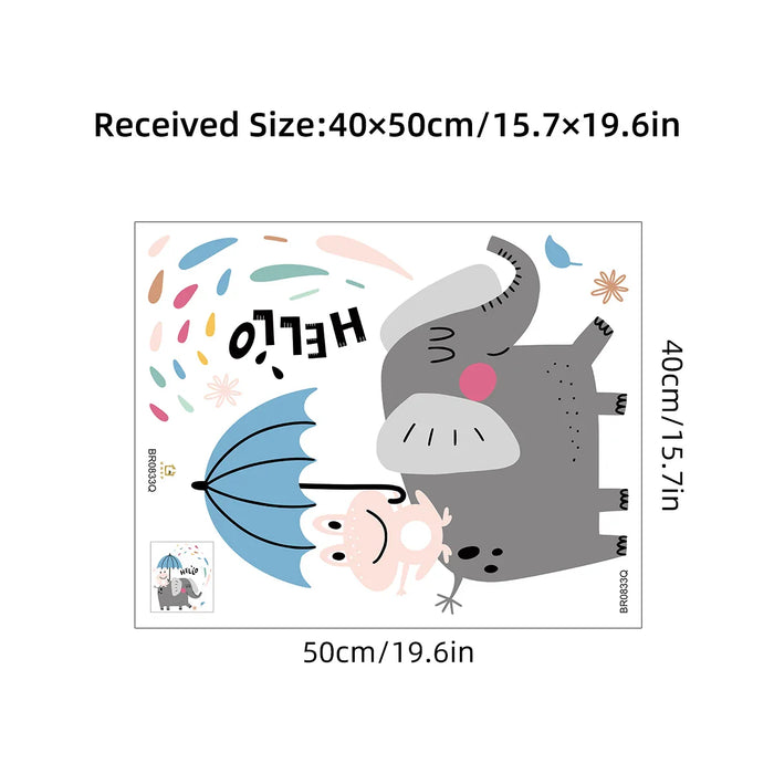 Adorable Animal Wall Stickers For Kids Room Decor