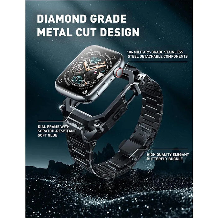 For Apple Watch 9 / 8 / 7 / 6 / 5 / 4 / Se2 / Se 45 / 44Mm Ub Steel Series Stainless Steel Metal Rugged Protective Case