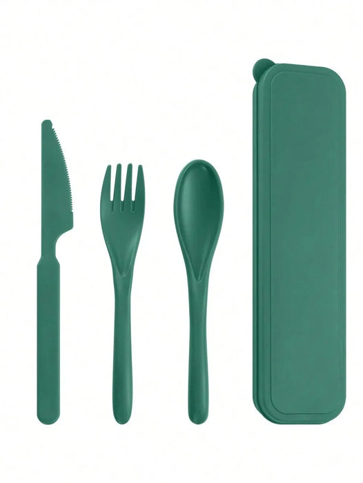 Reusable Cutlery Set For School Outdoor Camping Office 1 Piece Plastic Knife Fork & Spoon
