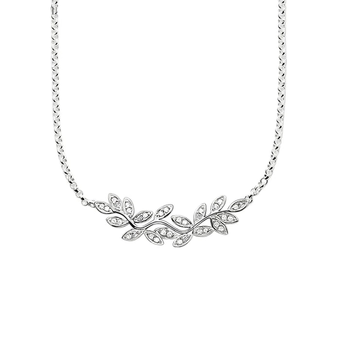 925 Sterling Silver Romantic Gift Tendrils Necklace Link Chain For Women