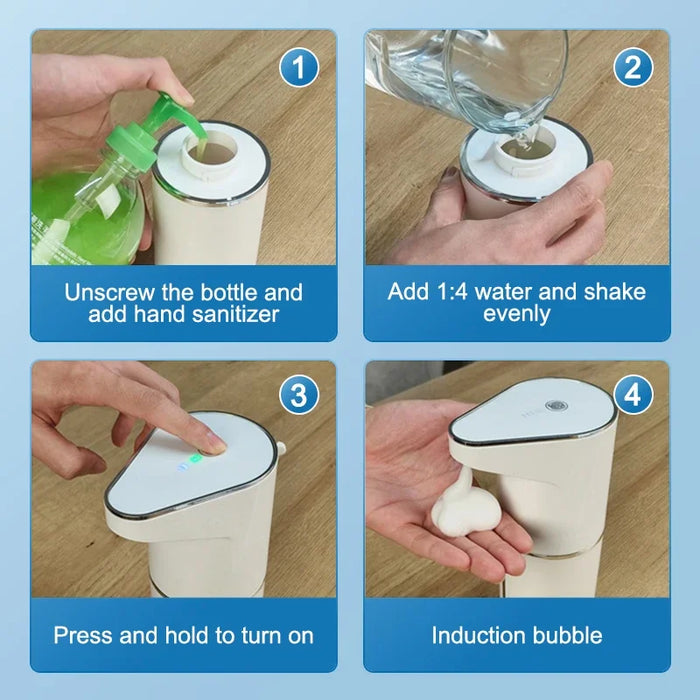 Touchless Automatic Soap Dispenser 1200Mah 400Ml Capacity Home Bathroom Hand Washer