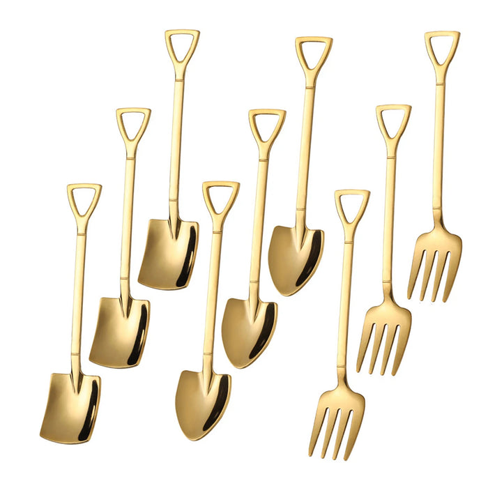 9 Piece Stainless Steel Dessert Scoop Set
