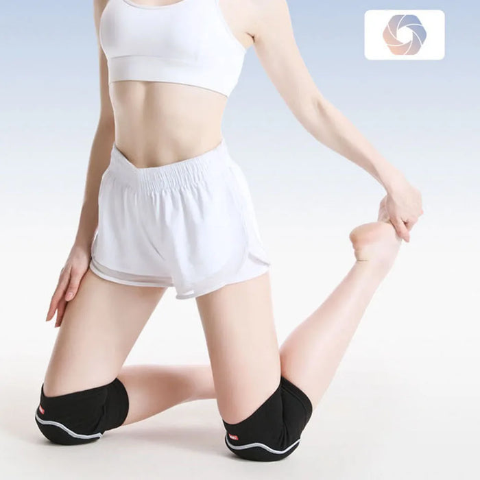 Pair of Sports Compression Knee Pads Elastic Support For Dancing Roller Volleyball