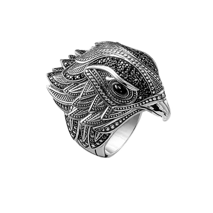 925 Sterling Silver Solid Elegant Falcon Cocktail Ring For Women & Men Free Shipping Fine Jewelry Europe Eagle Design