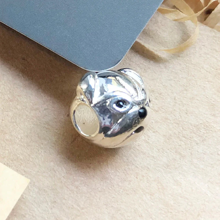 925 Sterling Silver Bulldog Charm For European Diy Jewelry Cute Gift For Women & Men