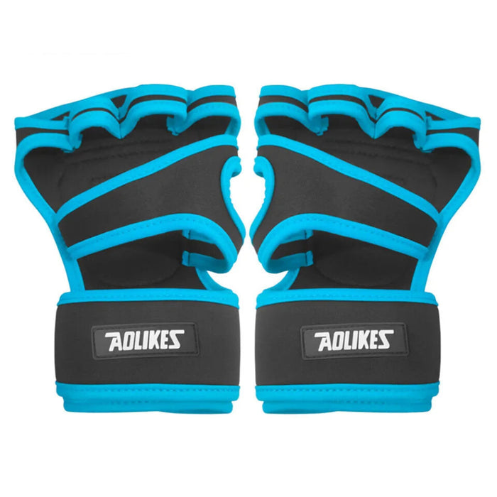 Silicone Gel Weight Lifting Gloves With Wrist Wraps Full Palm Protection For Gym Workout