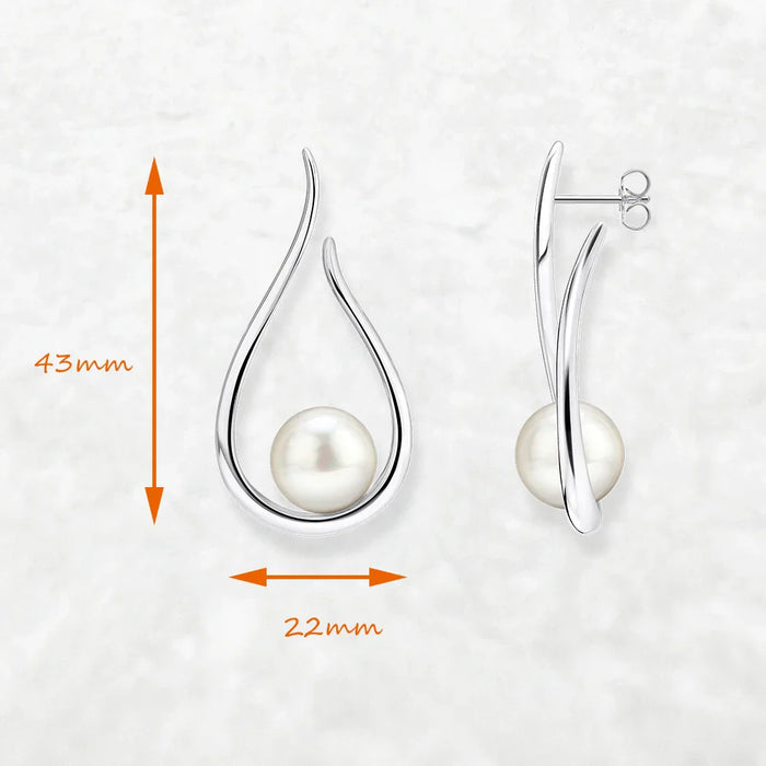 925 Sterling Silver Real Tear Drop Dangle Earrings Romantic Gift For Women